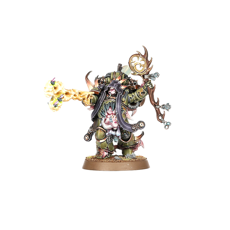 Malignant Plaguecaster, Noxious Blightbringer, and Plague Marine Champion