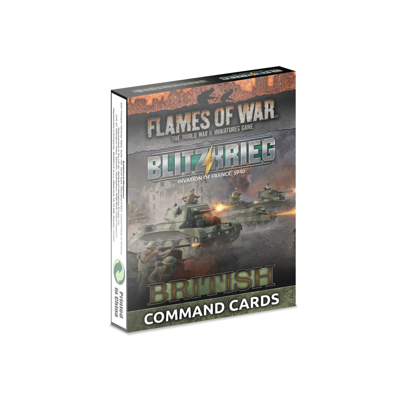 Flames of War: British: Blitzkrieg Command Cards (x27 Cards) - Limited Edition - Warhaus