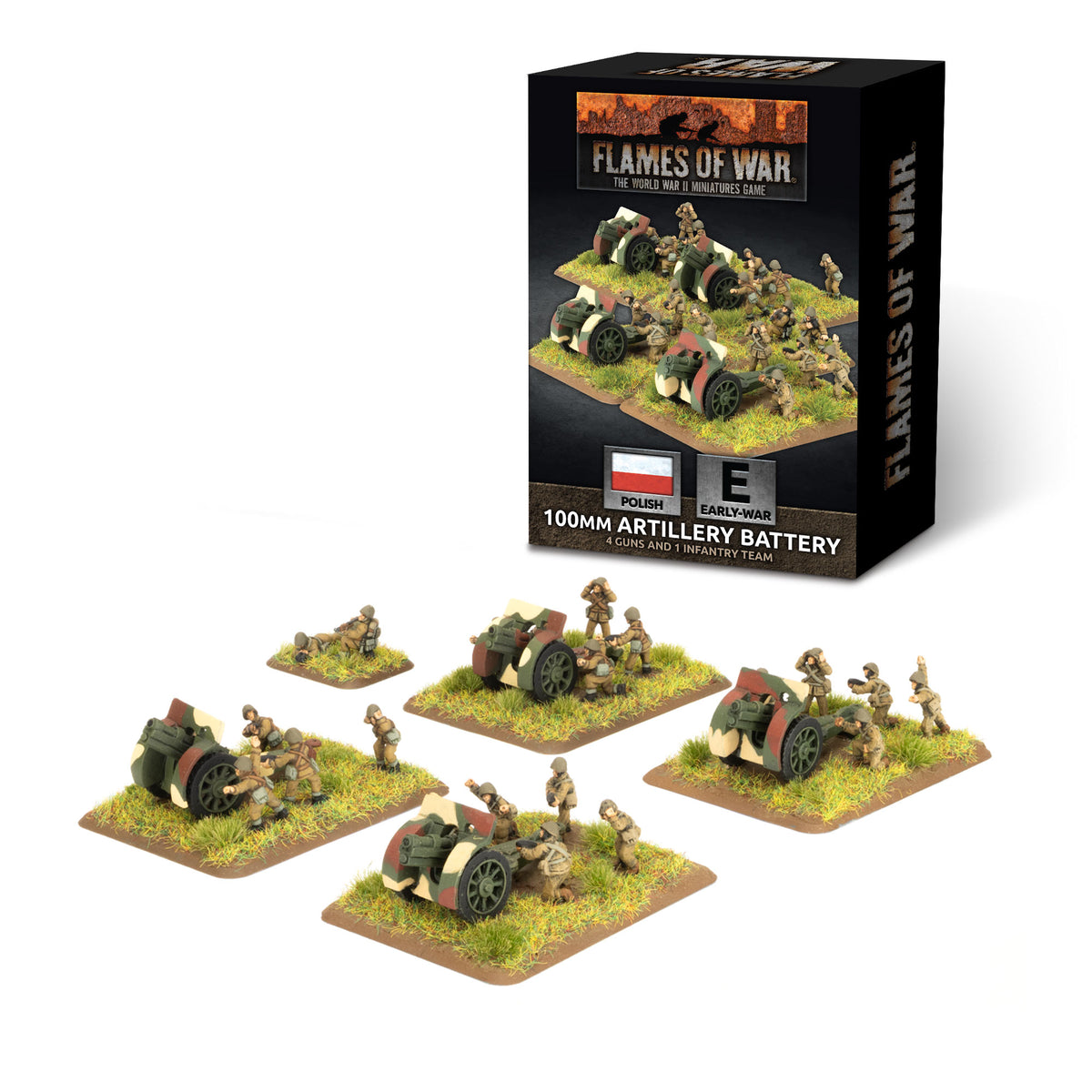 Flames of War: Polish: 100mm Artillery Battery