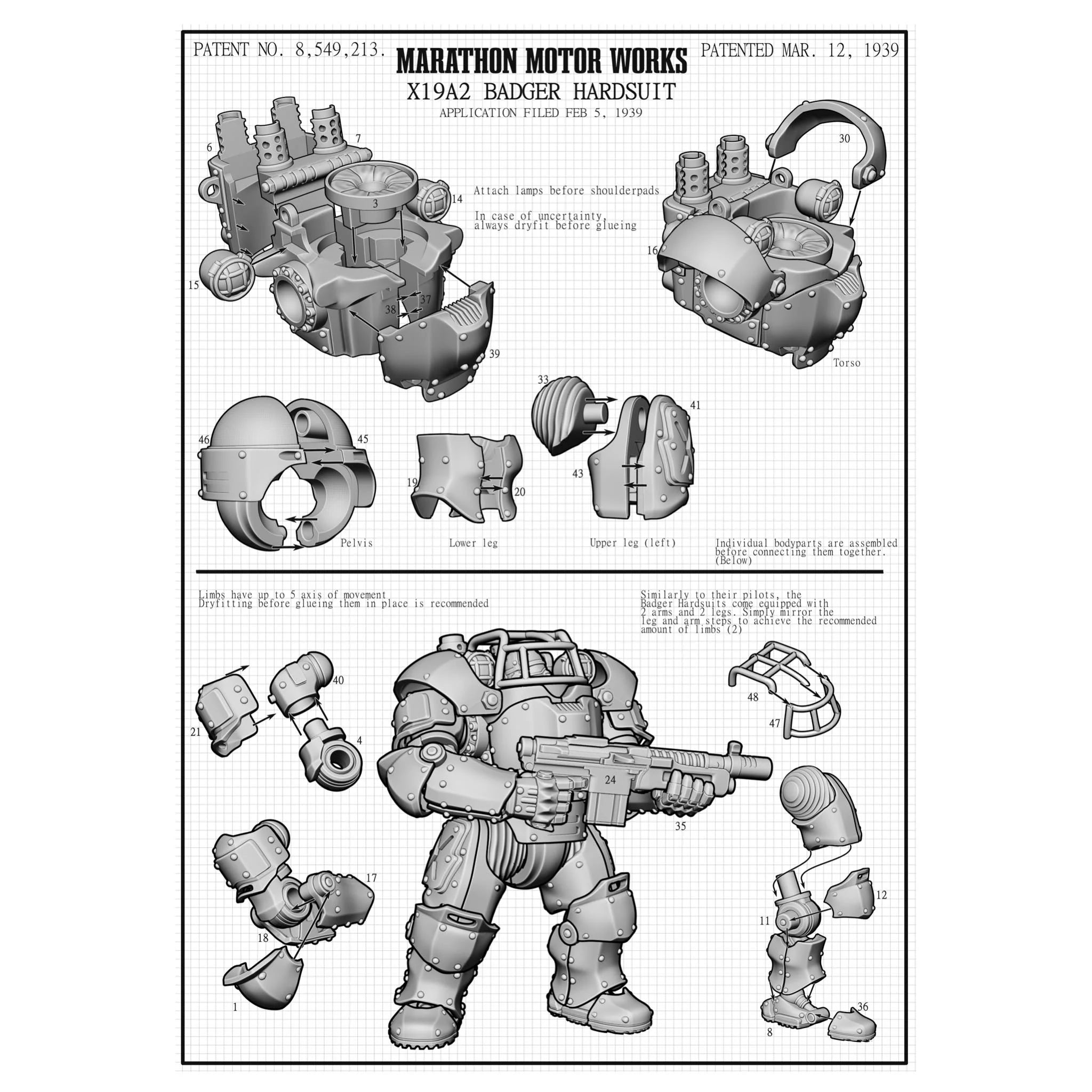 Wargames Atlantic: Marcher - X19A2 Badger Hardsuits