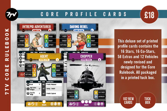 Crooked Dice: 7TV Core Rulebook Profile Cards