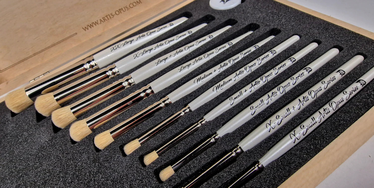 Artis Opus - Series D PLUS - DryBrush FULL Set (10 Brushes)