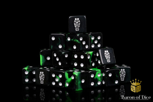 Baron of Dice: Day of the Dead Dice - Silver Coffin (Round)