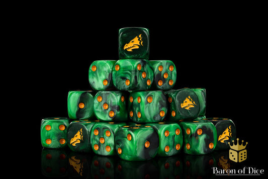 Baron of Dice: Drake - Green & Gold (Round)
