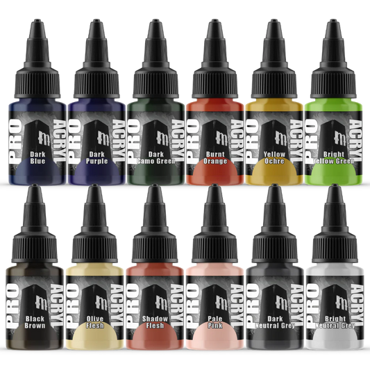 Monument Pro Acryl Sets - Expansion Set 1 – 12 Colors - Warhaus