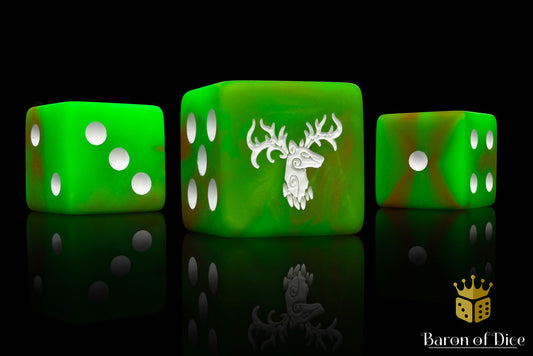 Baron of Dice: Forest Stag - Green (Square)
