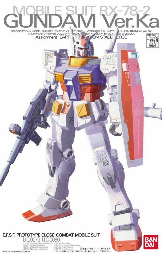 Bandai: MG 1/100 RX-78-2 Gundam Ver. Ka