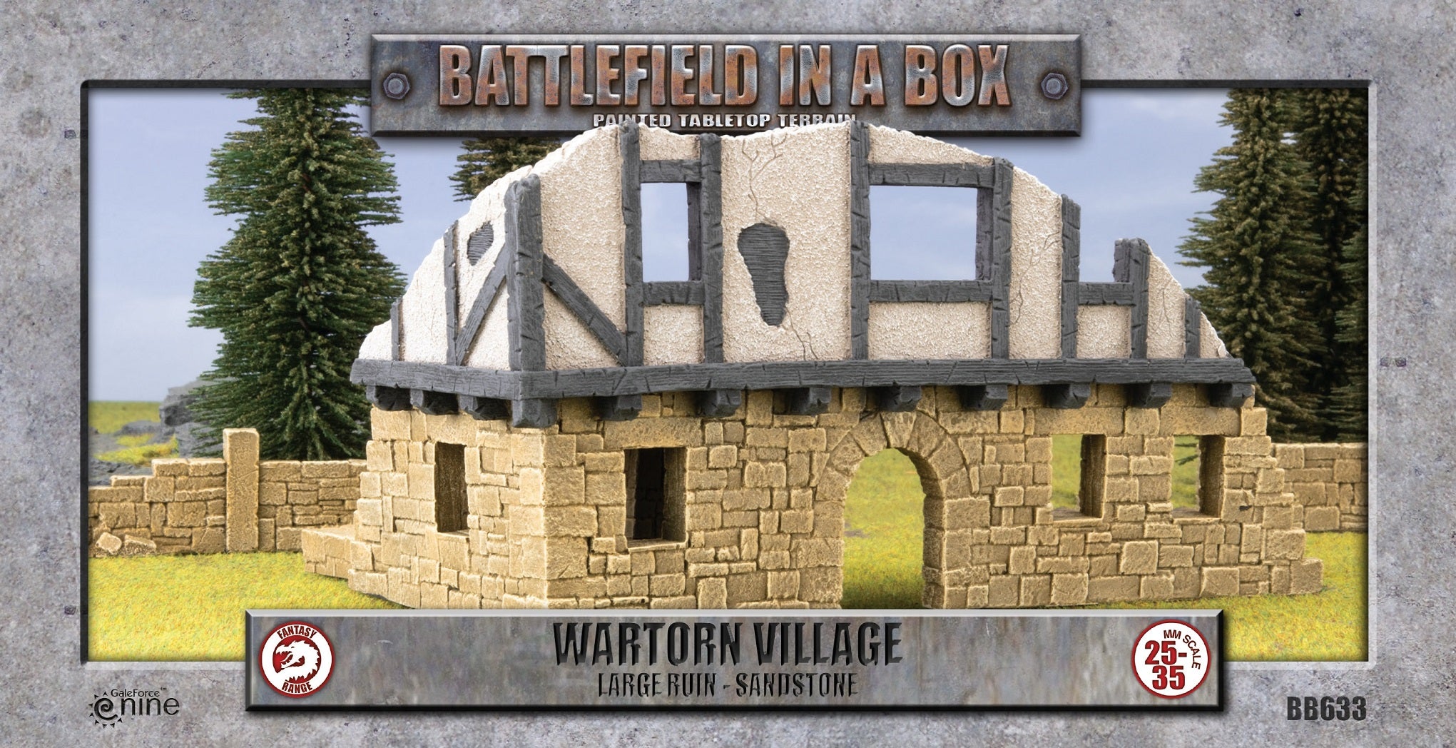 Battlefield in a Box: Wartorn Village - Large Ruin Sandstone