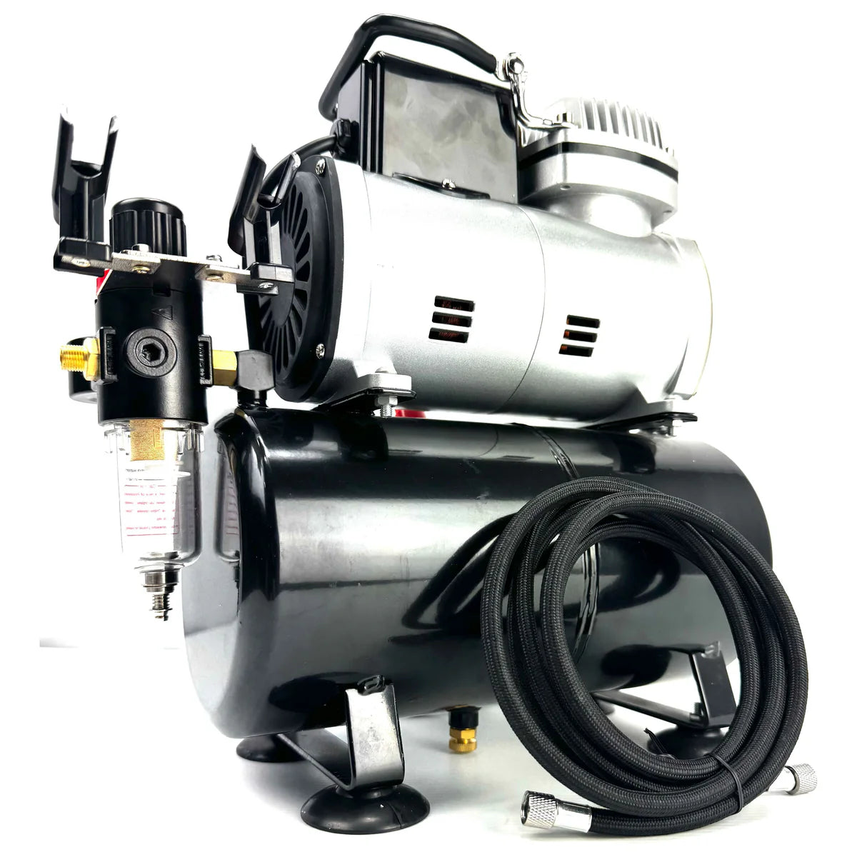 Ninesteps: Silent Air Compressor with Tank & Regulator