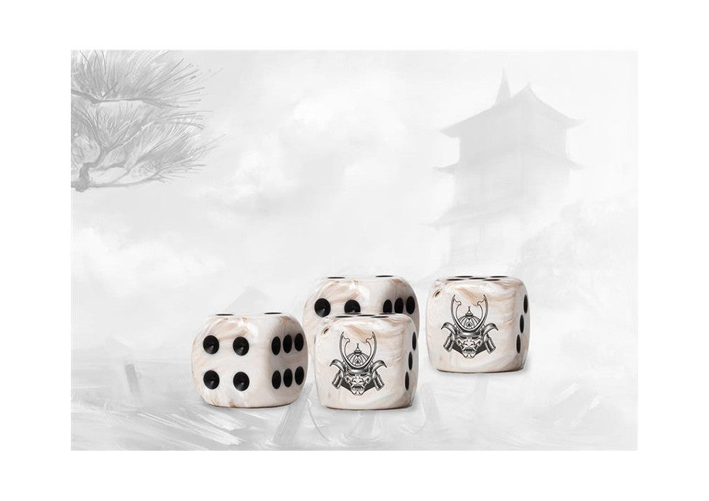 Conquest - Yoroni Logo on Parchment Marbled Dice - 24 per pack