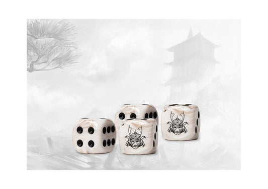 Conquest - Yoroni Logo on Parchment Marbled Dice - 24 per pack