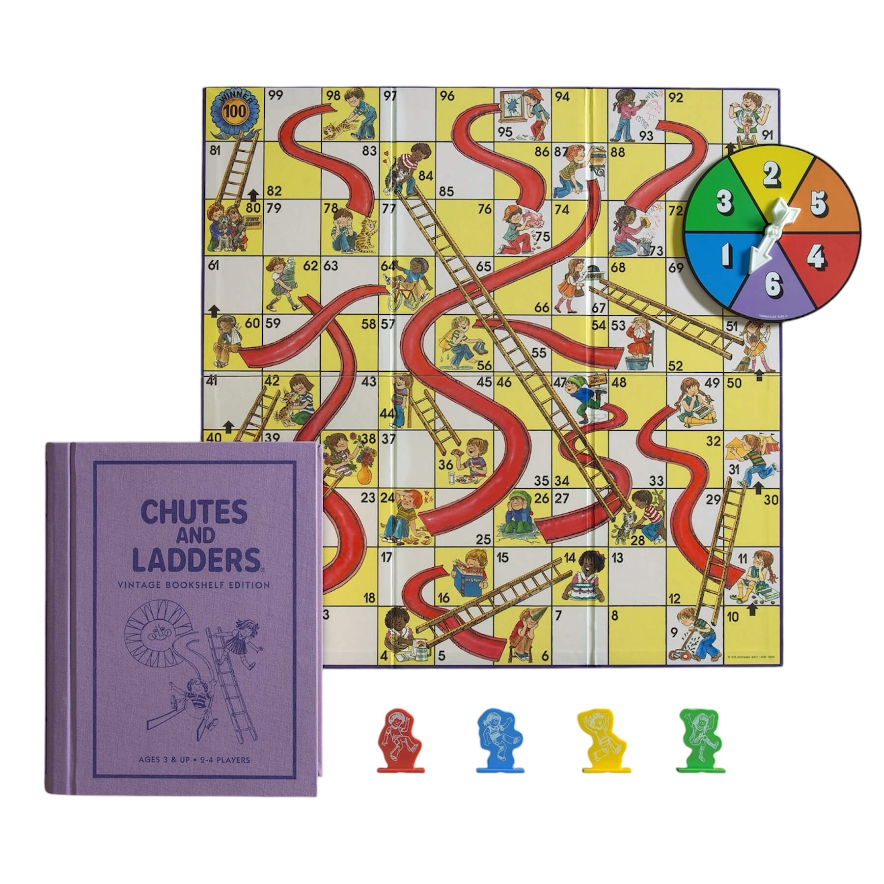 Chutes & Ladders Vintage Bookshelf Edition Board Game - Warhaus