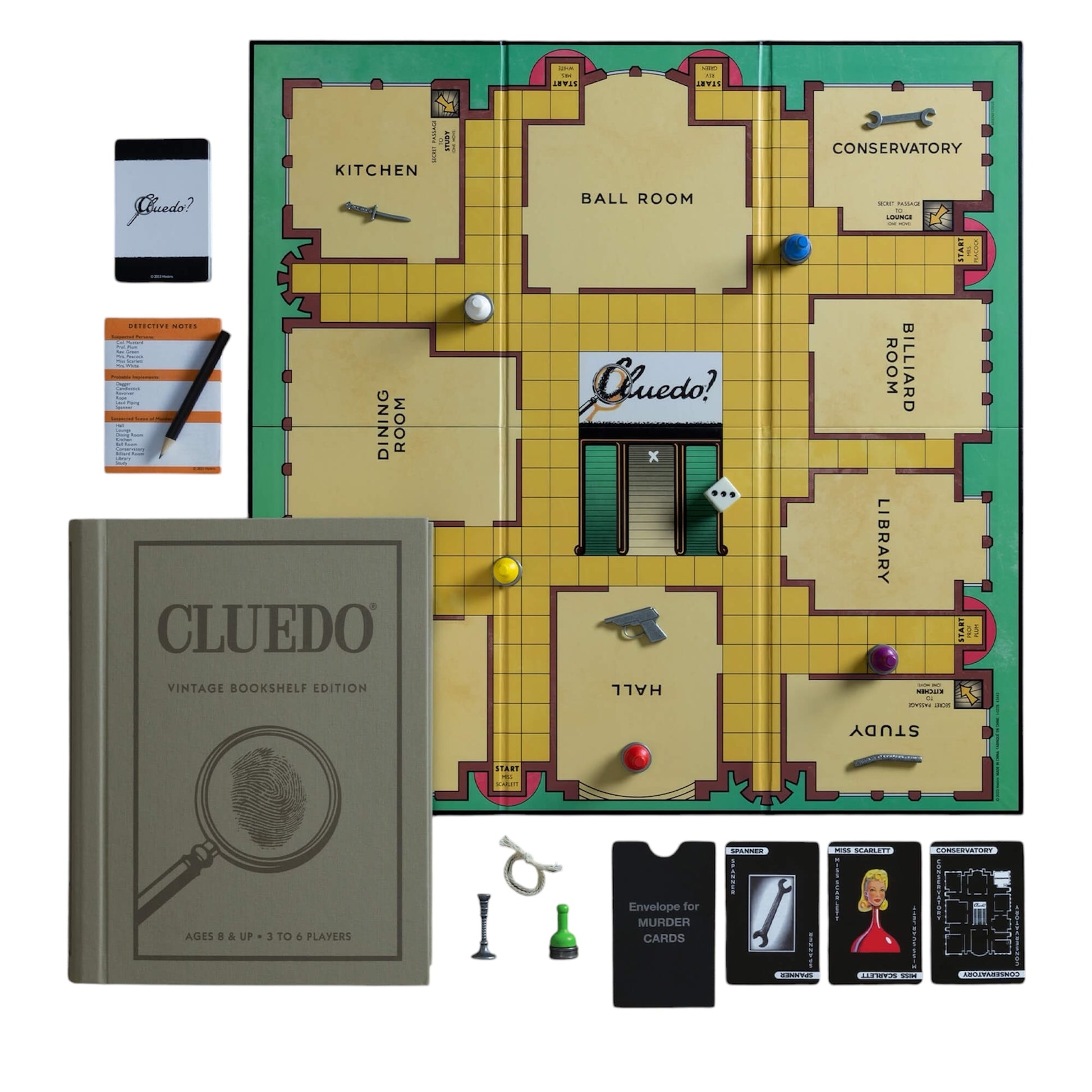 Cluedo Vintage Bookshelf Edition Board Game - Warhaus