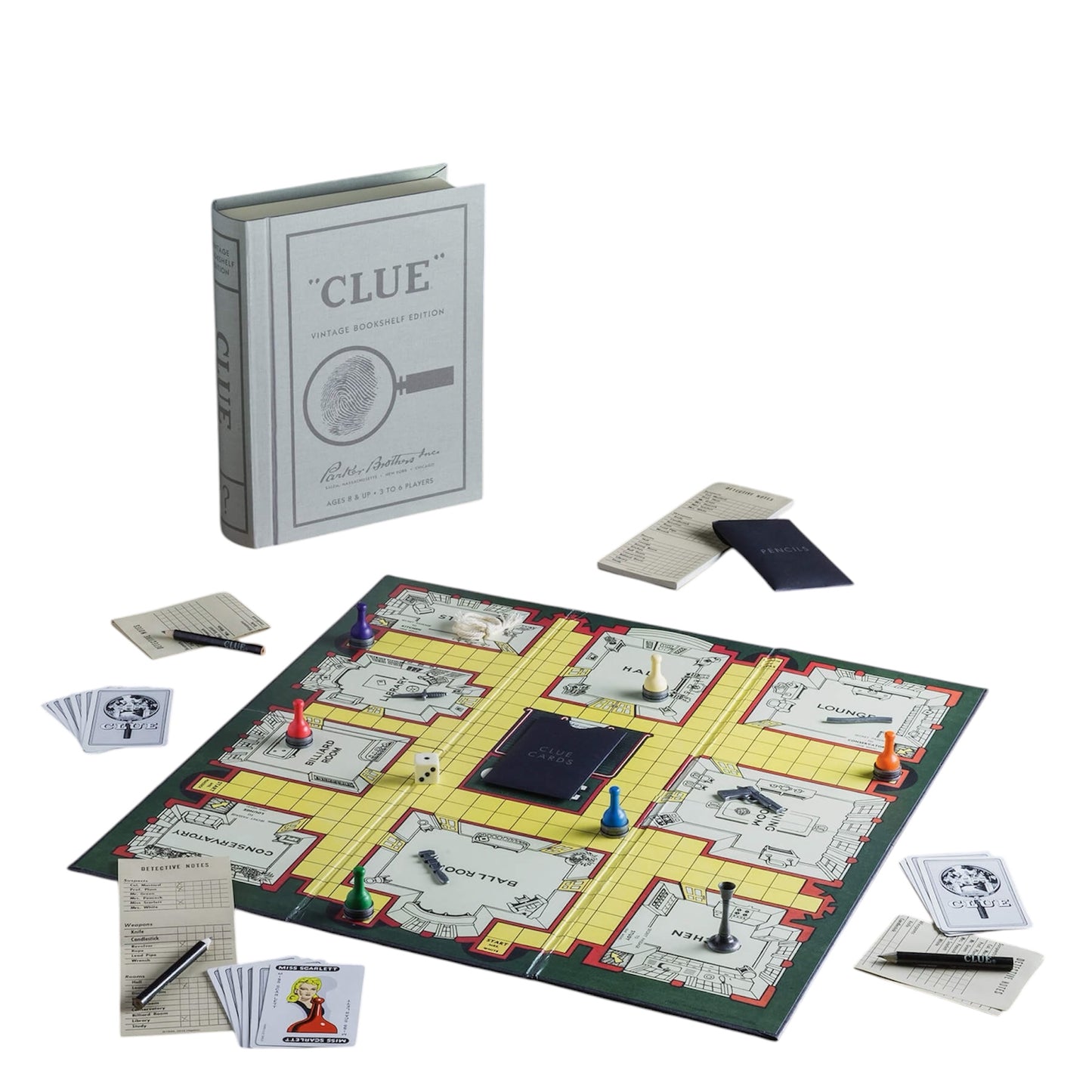 Clue Vintage Bookshelf Edition Board Game - Warhaus
