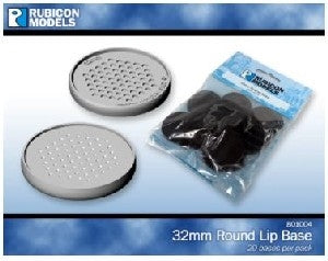 Rubicon Models: 32mm Round Base  (pack of 20)