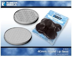 Rubicon Models: 40mm Round Base  (pack of 10) - Warhaus