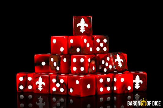 Baron of Dice: Fleur De Lis - Red (Square)