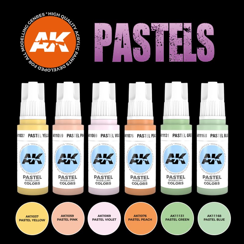 AK Interactive: 3rd Gen paint set - Pastels Set