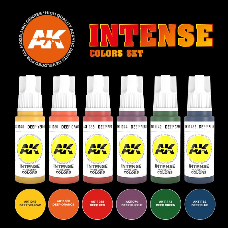 AK Interactive: 3rd Gen paint set - Intense Colors Set