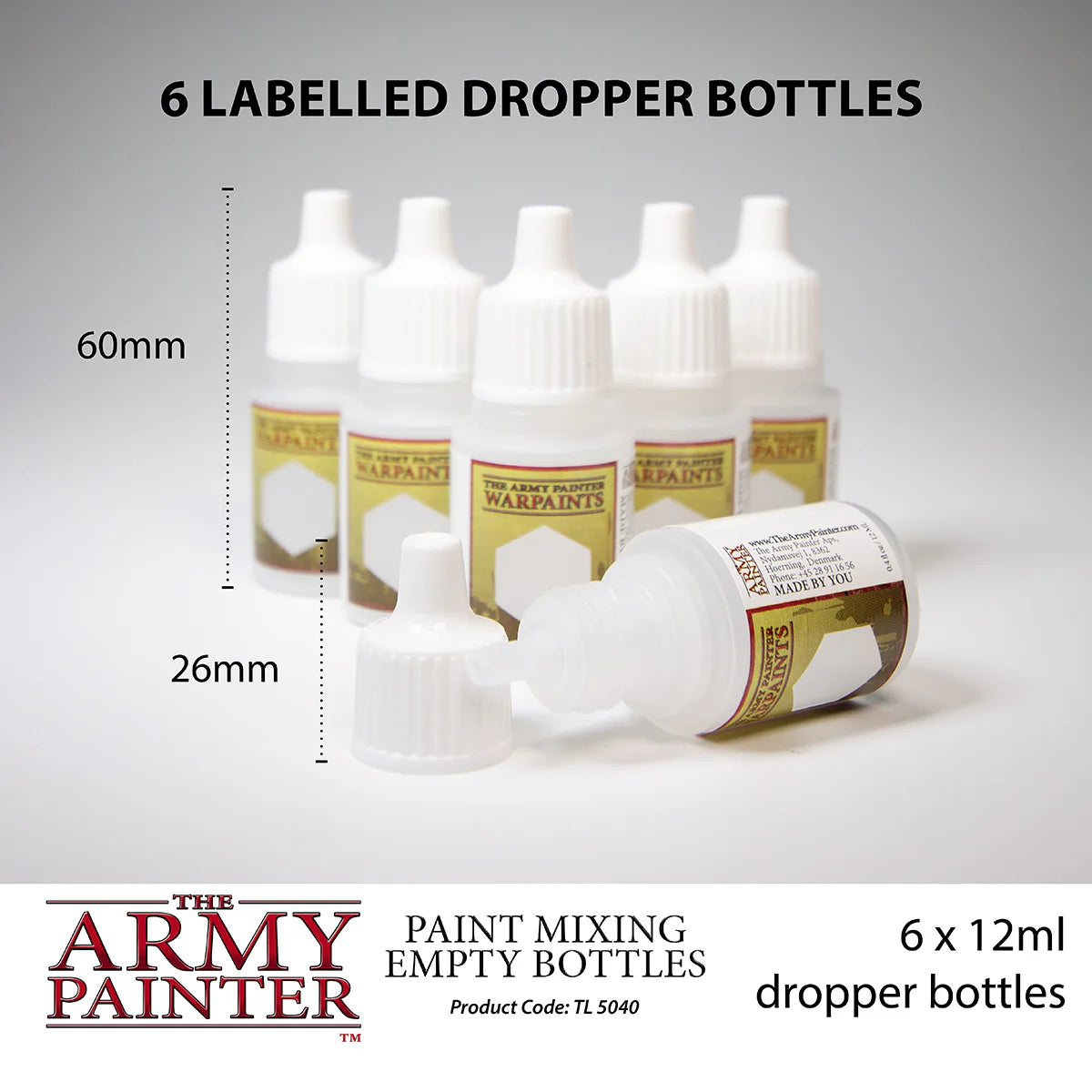 Army Painter: Paint Mixing Empty Bottles - Warhaus
