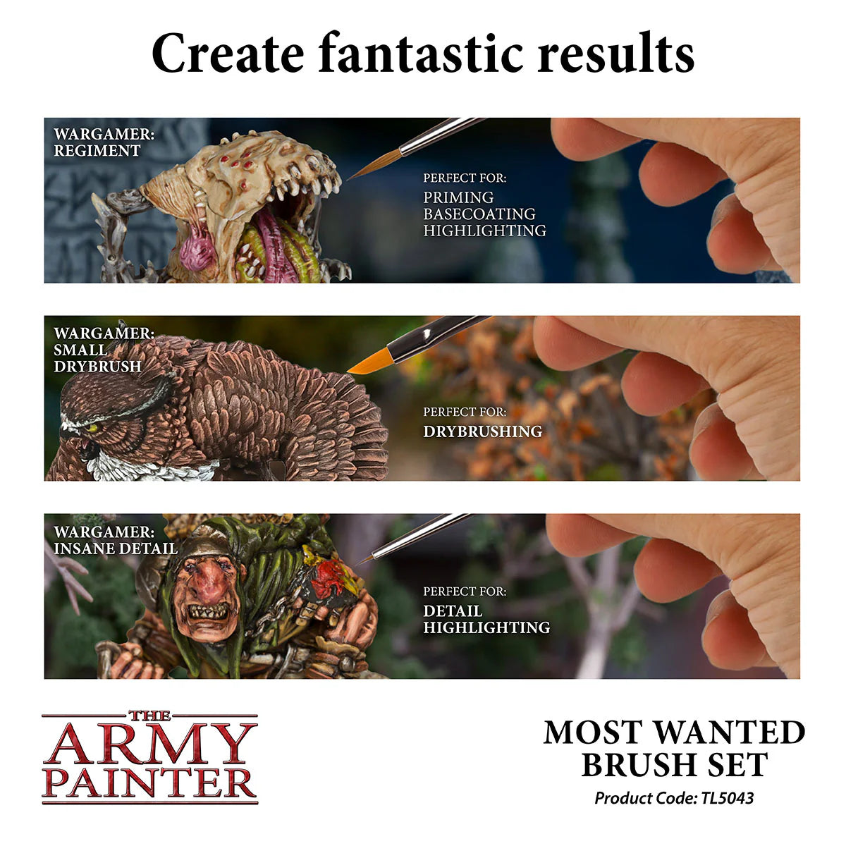 Army Painter: Wargamer Most Wanted Brush Set - Warhaus