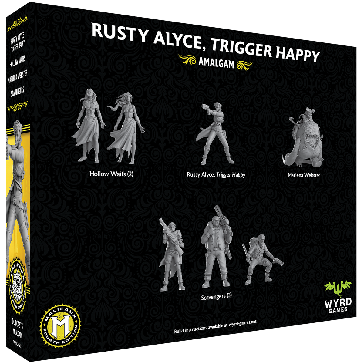 Malifaux Fourth Edition: Rusty Alyce, Trigger Happy box back