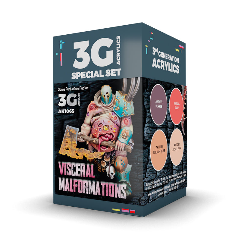 AK Interactive: 3 Gen Acrylics - Wargame Set. Visceral Malformations