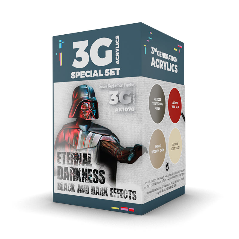 AK Interactive: 3 Gen Acrylics - Wargame Color Set. Eternal Darkness