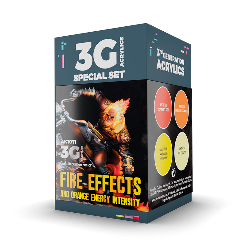AK Interactive: 3 Gen Acrylics - Wargame Color Set. Fire Effects