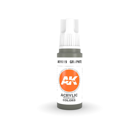 AK Interactive: 3 Gen Acrylics - Graphite 17ml