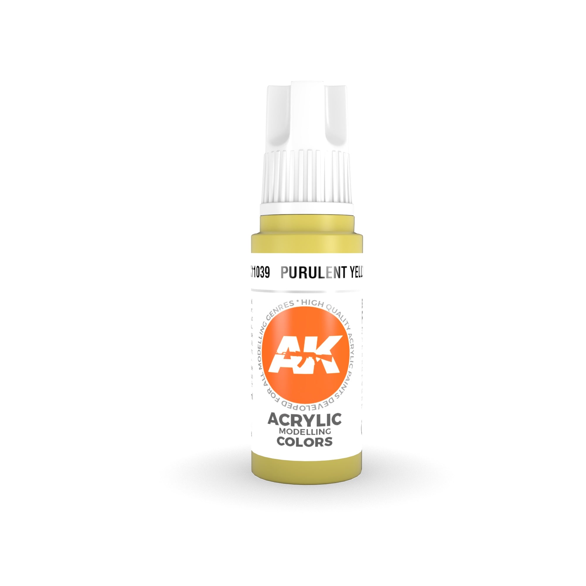 AK Interactive: 3 Gen Acrylics - Purulent Yellow 17ml