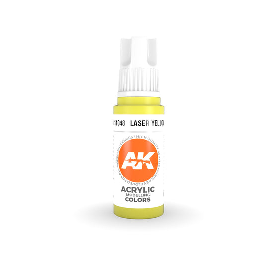 AK Interactive: 3 Gen Acrylics - Laser Yellow 17ml
