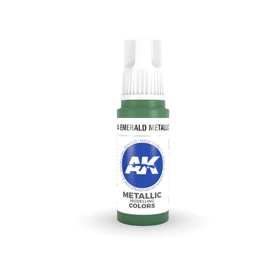 AK Interactive: 3 Gen Acrylics - Emerald Metallic Green 17ml