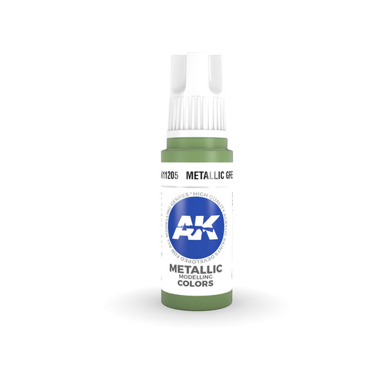 AK Interactive: 3 Gen Acrylics - Metallic Green 17ml