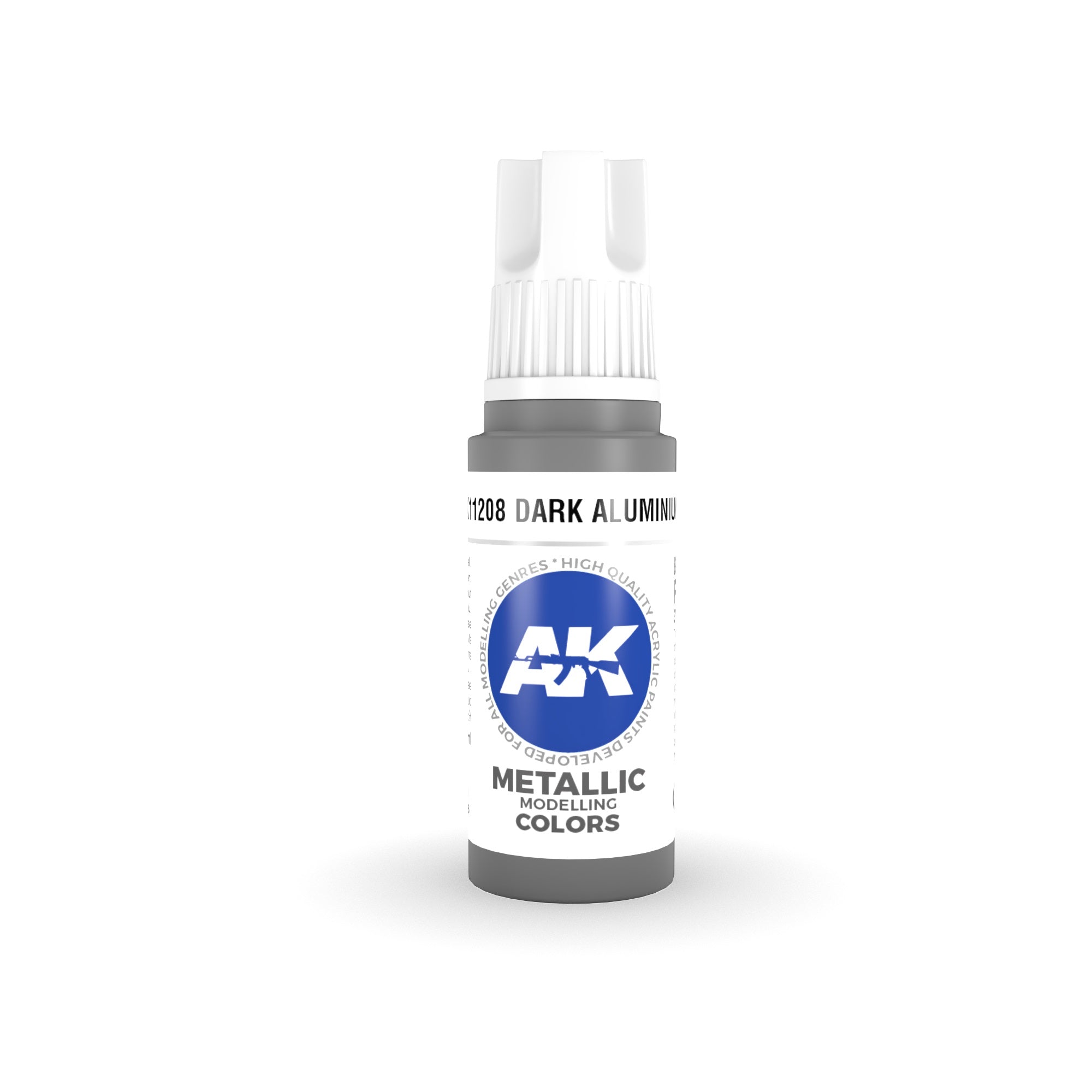 AK Interactive: 3 Gen Acrylics - Dark Aluminium 17ml