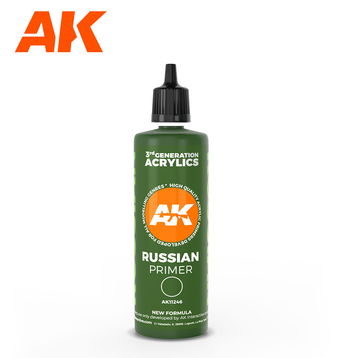 AK Interactive: 3 Gen Primers - Russian green surface Primer 100ml