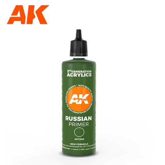 AK Interactive: 3 Gen Primers - Russian green surface Primer 100ml