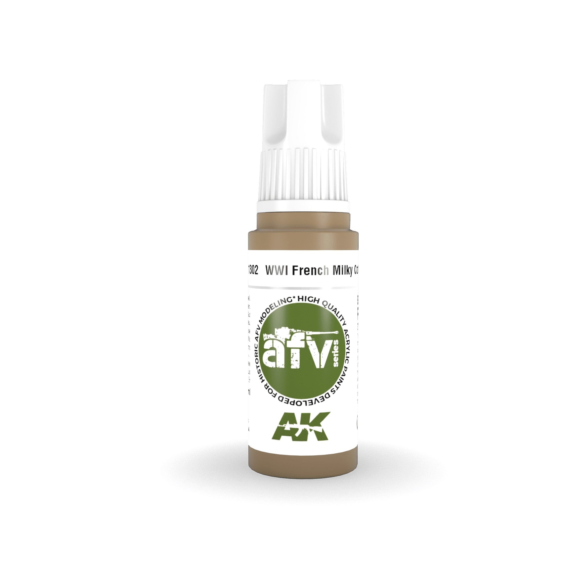 AK Interactive: 3 Gen Acrylics - Wwi French Milky Coffee 17ml