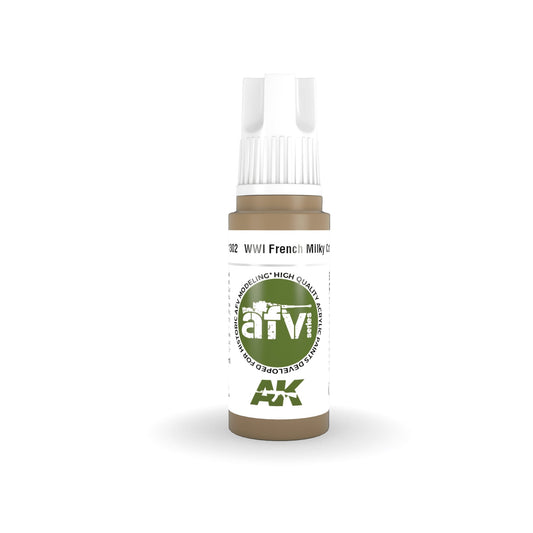 AK Interactive: 3 Gen Acrylics - Wwi French Milky Coffee 17ml