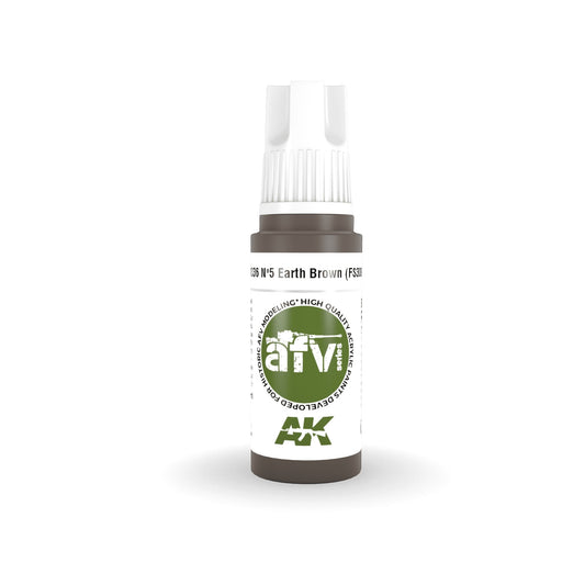 AK Interactive: 3 Gen Acrylics - Nº5 Earth Brown (Fs30099) 17ml