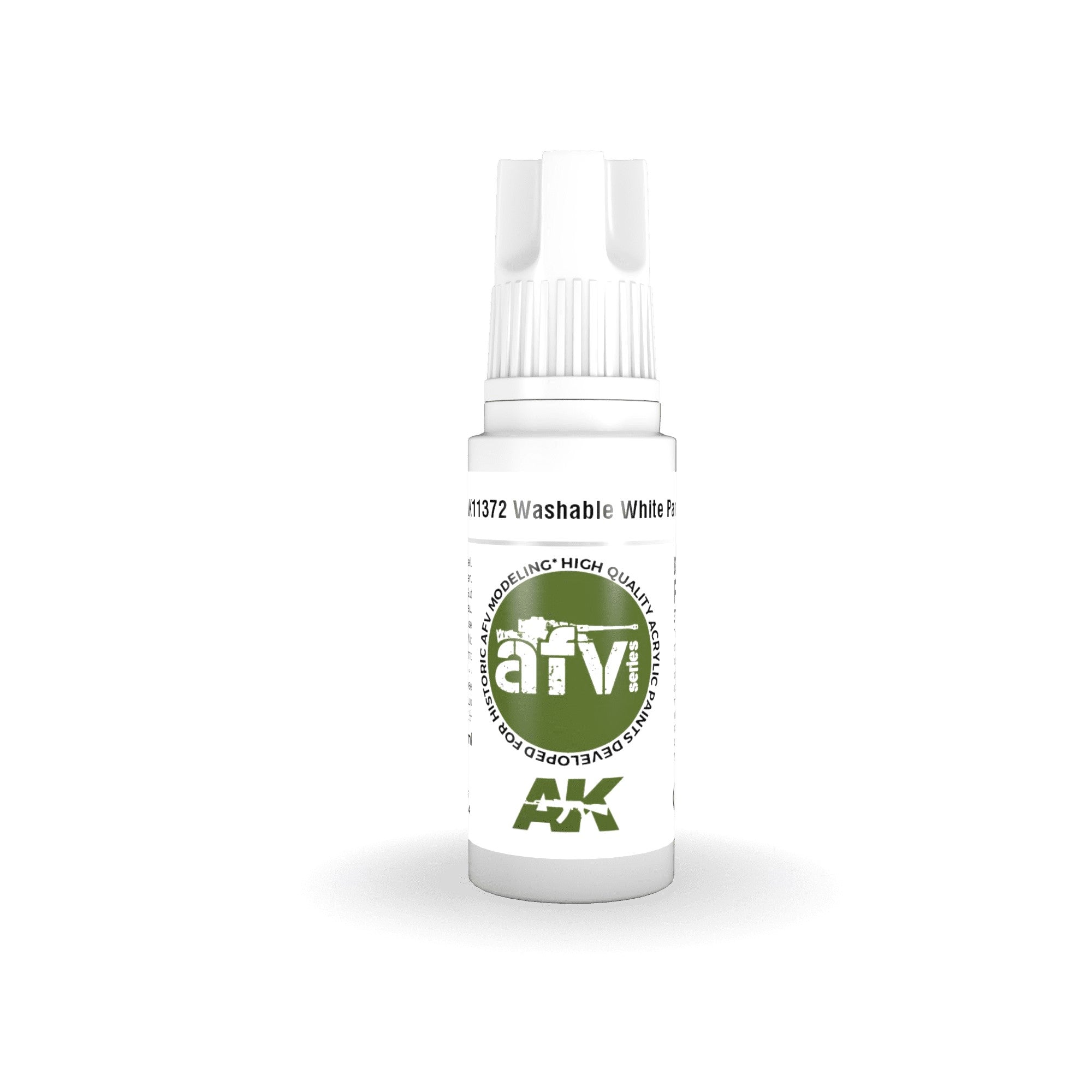 AK Interactive: 3 Gen Acrylics - Washable White Paint 17ml