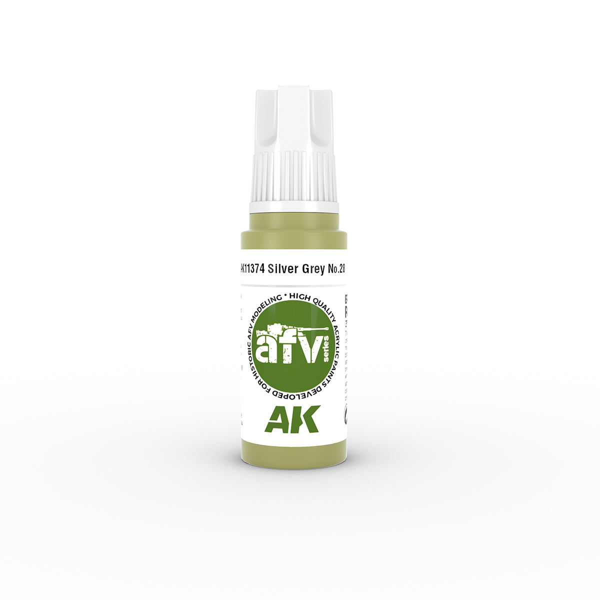 AK Interactive: 3 Gen Acrylics - Silver grey No.28 17ml