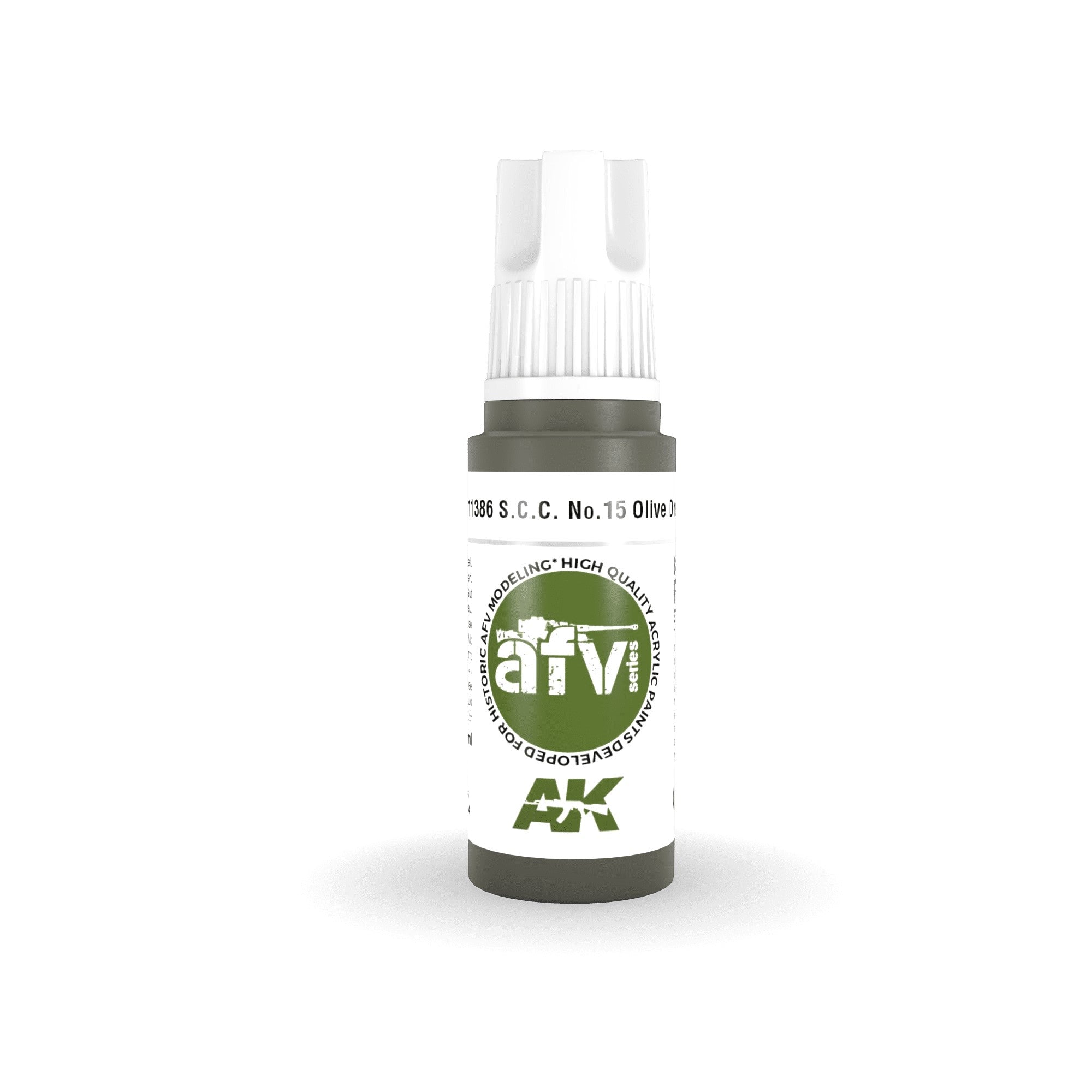 AK Interactive: 3 Gen Acrylics - S.C.C. No.15 Olive Drab 17ml