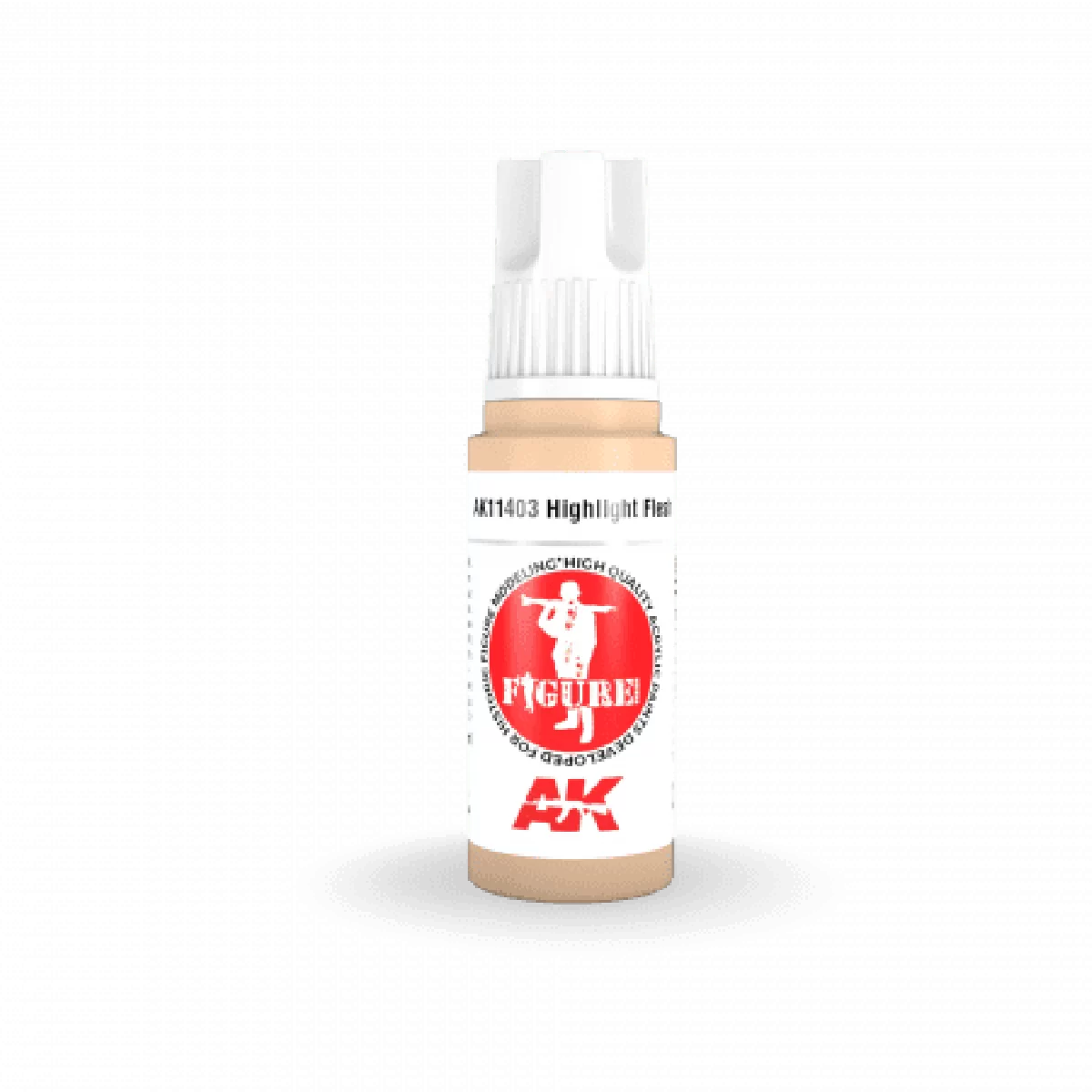 AK Interactive: 3 Gen Figures Acrylics - Highlight Flesh 17ml