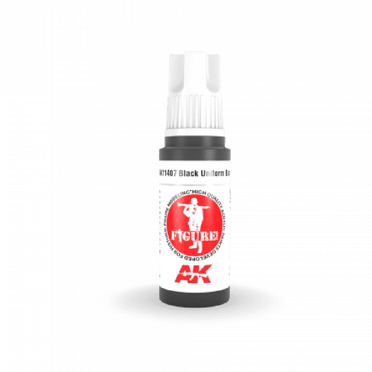 AK Interactive: 3 Gen Figures Acrylics - Black Uniform Base 17ml
