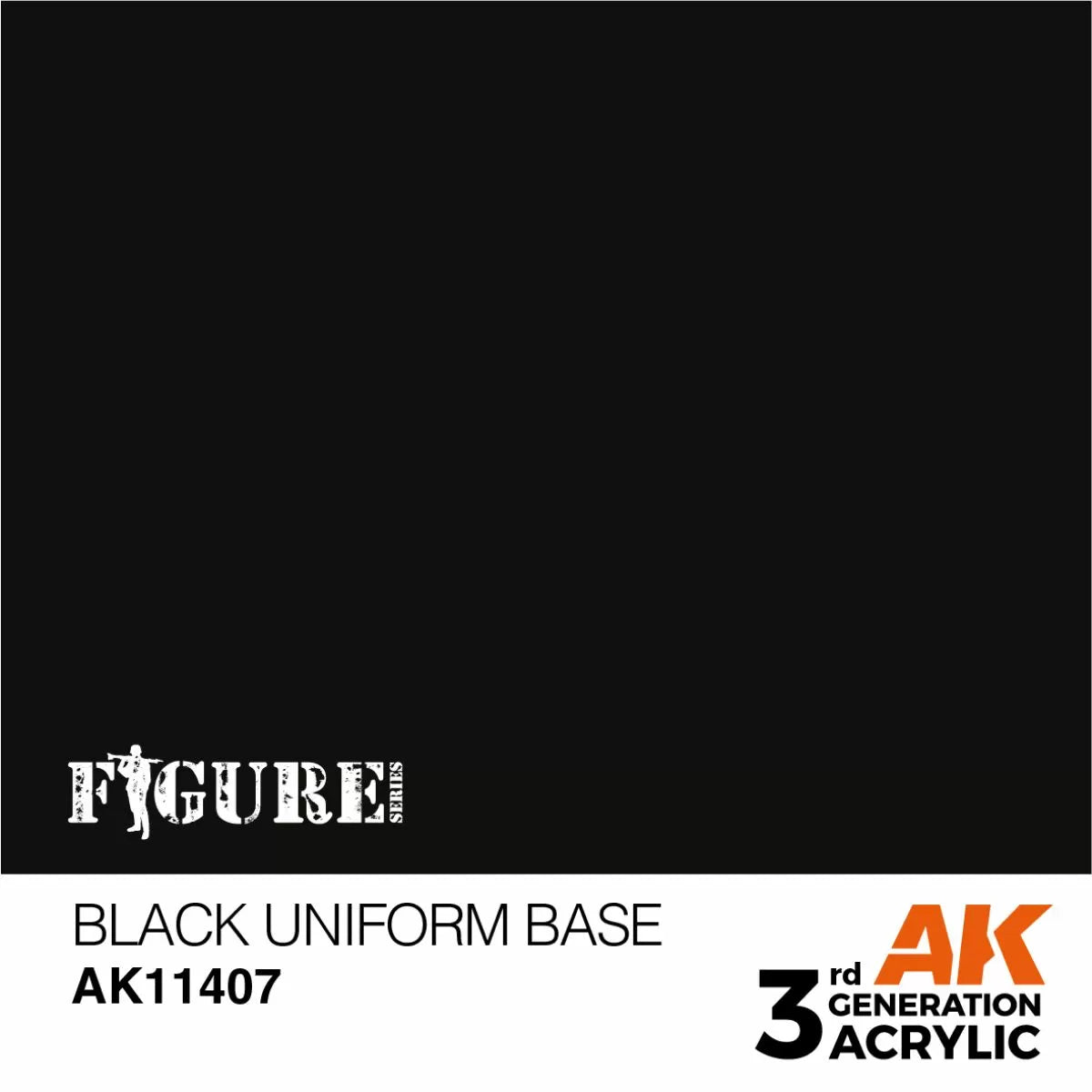 AK Interactive: 3 Gen Figures Acrylics - Black Uniform Base 17ml
