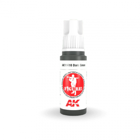 AK Interactive: 3 Gen Figures Acrylics - Dark Green 17ml