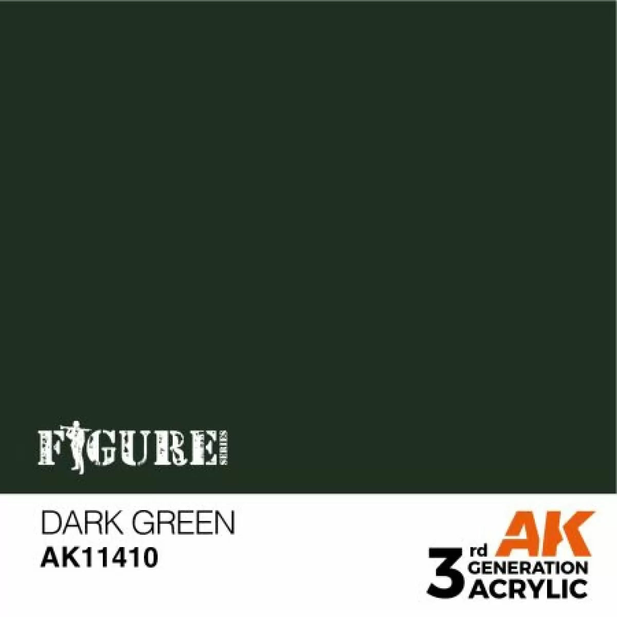 AK Interactive: 3 Gen Figures Acrylics - Dark Green 17ml