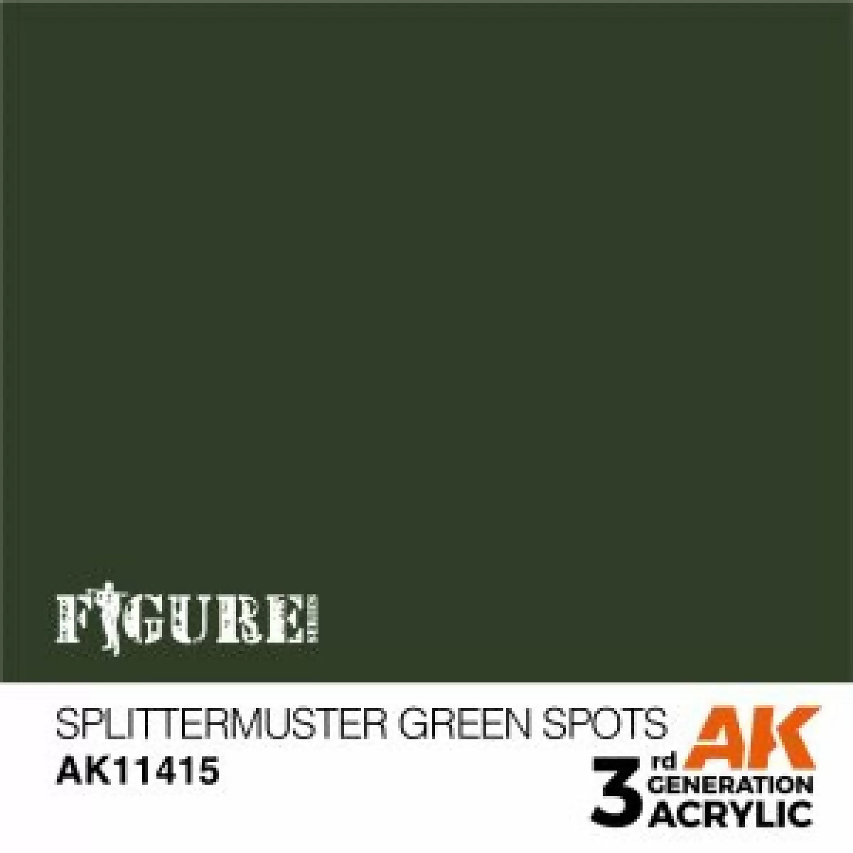 AK Interactive: 3 Gen Figures Acrylics - Splittermuster Green Spots 17ml