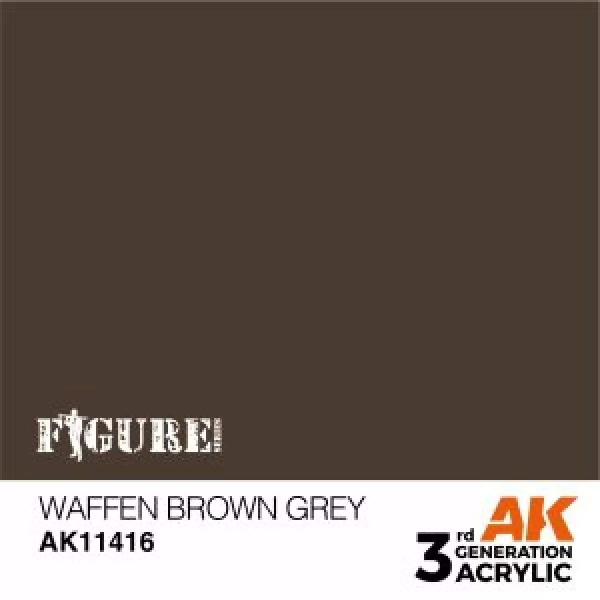 AK Interactive: 3 Gen Figures Acrylics - Waffen Brown Grey 17ml